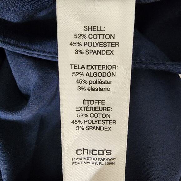 Chicos Fabulously Slimming Darcey With Closure Navy Ankle Pants Size 00 US XS 2 - Picture 7 of 9